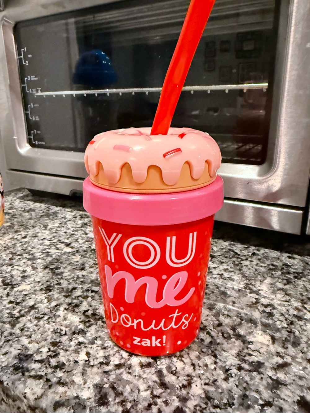 Zak! Kids Donut Tumbler Cup - Pink and Red